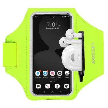 Haissky Túi Đựng Điện Thoại Có Khóa Kéo Đeo Cánh Tay Cho iphone 15 14 13 12 11 pro max samsung s23 ultra xiaomi hauwei oppo vivo 13