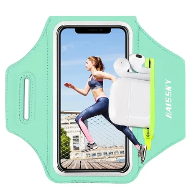Haissky Túi Đựng Điện Thoại Có Khóa Kéo Đeo Cánh Tay Cho iphone 15 14 13 12 11 pro max samsung s23 ultra xiaomi hauwei oppo vivo 14