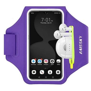 Haissky Túi Đựng Điện Thoại Có Khóa Kéo Đeo Cánh Tay Cho iphone 15 14 13 12 11 pro max samsung s23 ultra xiaomi hauwei oppo vivo 16
