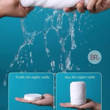 [Hàng dày LOẠI 1] Combo 5 Khăn tắm viên nén du lịch (70x140cm) dùng một lần, Khăn tắm cotton tiện lợi 4