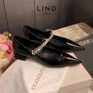 Hàng sẵn Giày bệt 3p Đính đá Quai ngang Sang chảnh Misa G212 - Giá chỉ 510.000 - LinD Shoes & Sandal