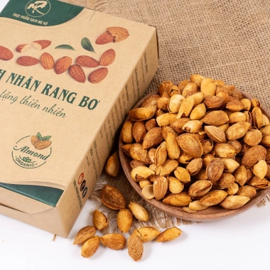 Hạnh nhân bơ Mẹ Rô. Có hồ sơ công bố và hóa đơn đầy đủ.
