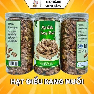 Hạt Điều Bình Phước 500g Loại 1 Rang Muối Nguyên Hạt Vỏ Lụa - Đồ Ăn Vặt Giá Ưu Đãi