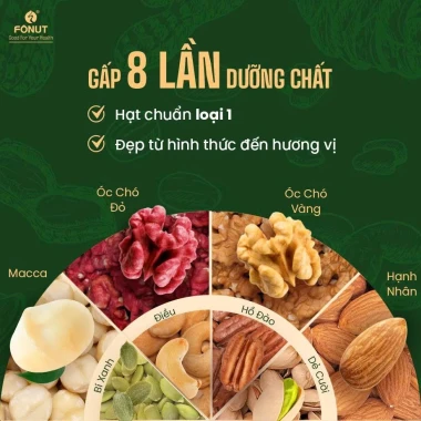 Hạt dinh dưỡng mix 8 loại Fonut 500g - Ngũ cốc cho bà bầu, mẹ bỉm tăng sữa, giá chỉ 319k 4