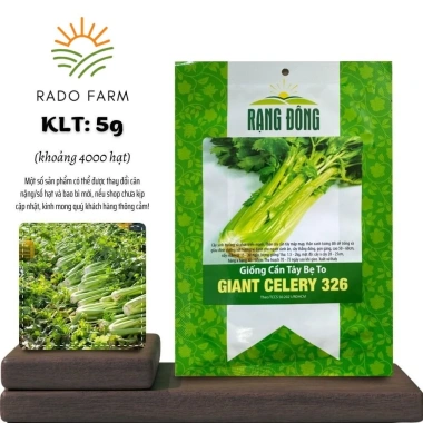Hạt giống Cần Tây Bẹ To Giant Celery 326 (2g~1.000 hạt) dùng ép nước, dễ chăm sóc - Rado Farm | F25