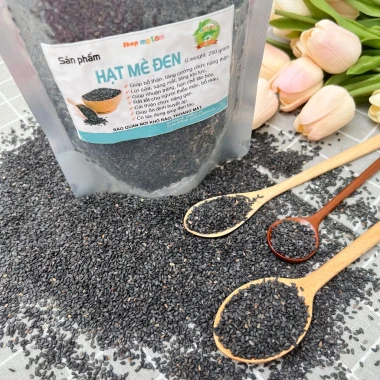Hạt mè đen quê 250g - Hạt sống, vừng đen, xuất hoá đơn, giá ưu đãi 35k