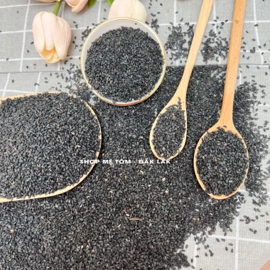 Hạt mè đen quê 250g - Hạt sống, vừng đen, xuất hoá đơn, giá ưu đãi 35k