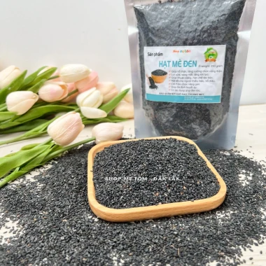 Hạt mè đen quê 250g - Hạt sống, vừng đen, xuất hoá đơn, giá ưu đãi 35k