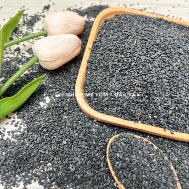 Hạt mè đen quê 250g - Hạt sống, vừng đen, xuất hoá đơn, giá ưu đãi 35k