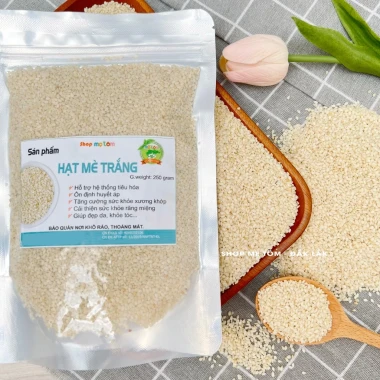 Hạt mè trắng 250g chưa chế biến - Shop Mẹ Tôm, xuất hoá đơn công ty, giá 35k 2