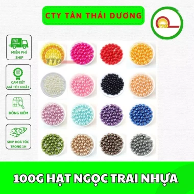 Hạt Ngọc Trai Nhựa 100g Trang Trí Oản Hoa Handmade Giá Cực Sốc 25k 2