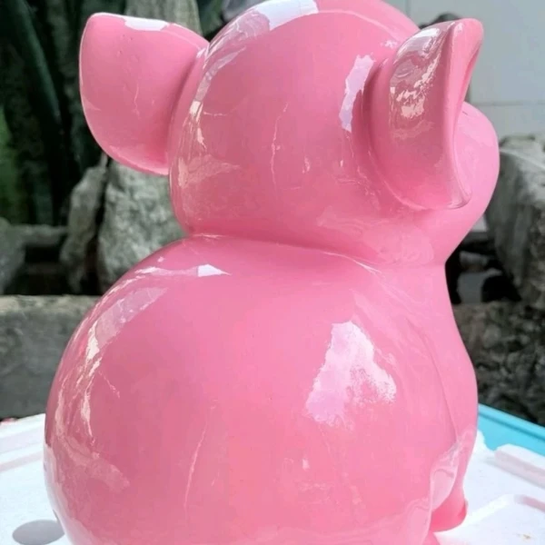 Hình ảnh sản phẩm Heo đất Lợn đất cao 30cm tai vểnh ngậm tiền ống tiết kiệm giá 120.000 VND