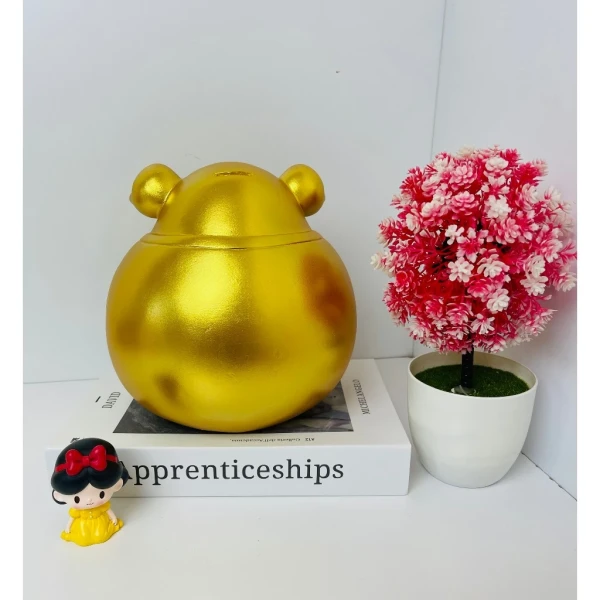 Hình ảnh sản phẩm Heo Đất Lợn Đất Tiết Kiệm Heo bụng bự Tài Lộc Màu Vàng Đồng, Phong Thủy,Trang Trí Quà Tặng HĐ54