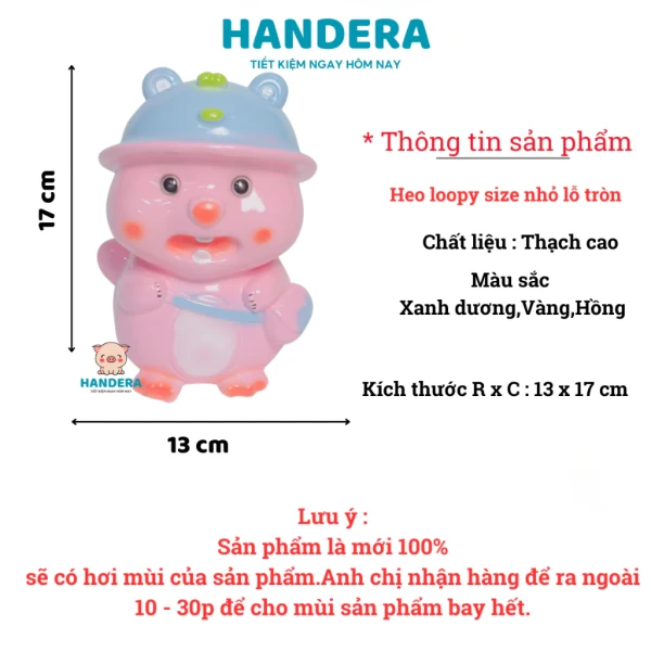 Hình ảnh sản phẩm Heo đất ống tiết kiệm tiền Loopy size nhỏ đáng yêu, giảm giá tới 54.000