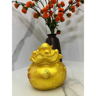 Heo Đất Tiết Kiệm Túi Hũ Vàng Tài Lộc Nhỏ Màu Vàng Đồng Quà Tặng và Ống Đựng Tiền 3 Heo Đất Tiết Kiệm Túi Hũ Vàng Tài Lộc Nhỏ Màu Vàng Đồng Quà Tặng và Ống Đựng Tiền 3