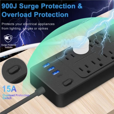 Hilivn) Dải nguồn bảo vệ chống sét 14 trong 1 có cổng USB Dây 3,9 ft Bảo vệ chống sét đa chức năng Dải nguồn ngắt tự động với 10 ổ cắm AC 3 cổng USB và 1 Type-c 5 Hilivn) Dải nguồn bảo vệ chống sét 14 trong 1 có cổng USB Dây 3,9 ft Bảo vệ chống sét đa chức năng Dải nguồn ngắt tự động với 10 ổ cắm AC 3 cổng USB và 1 Type-c 5