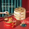 Hộ Gia Đình Xoay Hộp Kẹo Ngăn Khô Hạt Hướng Dương Nhẹ Sang Trọng - Giá chỉ 78 591