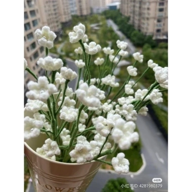 Hoa Baby len handmade – Cầm hoa, bó hoa quà tốt nghiệp, tặng người yêu, chỉ 60.000đ 2