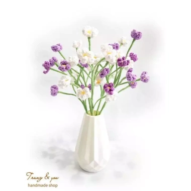 Hoa Baby len handmade – Cầm hoa, bó hoa quà tốt nghiệp, tặng người yêu, chỉ 60.000đ 3
