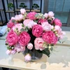 Hoa Giả Bó Hồng Ecuador 5 Bông 4 Nụ Kèm Quả 30cm Trang Trí Nhà Cửa Sang Trọng 35.000