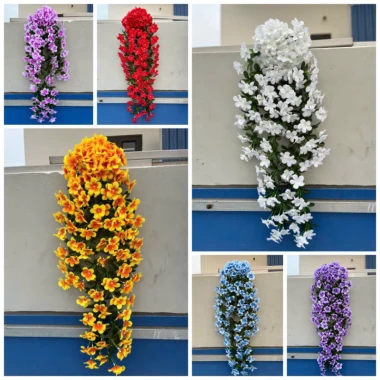 Hoa Giả Đỗ Quyên Rủ Trang Trí Chùm Hoa Giảm 20% Chỉ 18000 VND - Chùm Hoa Đẹp Giá Rẻ 2