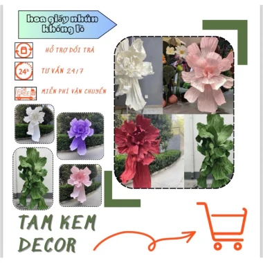 Hoa Giấy Khổng Lồ Decor Đám Cưới, Tiệc - Giảm 19% Chỉ 330k 2 Hoa Giấy Khổng Lồ Decor Đám Cưới, Tiệc - Giảm 19% Chỉ 330k 2