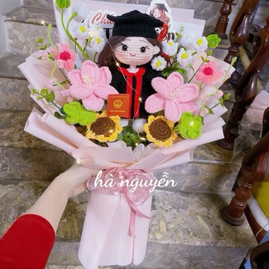 Hoa Len Tốt Nghiệp Giá Rẻ - Giảm 206K Còn 169K - Bó Hoa Len Quà Tốt Nghiệp Hà Nội
