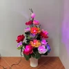 Hoa Mộc Lan Decor 15 bông - Chậu trang trí có đèn phát sáng, giá ưu đãi 625k