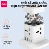 [HOẢ TỐC] Ổ Cắm Điện Dáng Trụ, Ổ Điện Tháp DELI 8-12 Lỗ Cắm Cổng Sạc USB TypeC Nút Bảo Vệ Quá Áp Công Suất 2.500W Dây 4m 3
