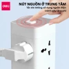 [HOẢ TỐC] Ổ Cắm Điện Dáng Trụ, Ổ Điện Tháp DELI 8-12 Lỗ Cắm Cổng Sạc USB TypeC Nút Bảo Vệ Quá Áp Công Suất 2.500W Dây 4m 4