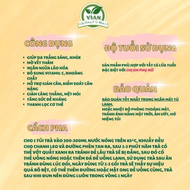 [Hộp 30 gói tặng Mật Ong + 2 gói thêm] Trà Chanh Dây Kim Quất Triệu Lộ Tư - Detox đẹp da, thanh nhiệt (CD) 3