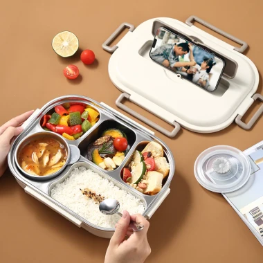 Hộp Cơm Giữ Nhiệt 4 Ngăn Dear Bear Inox 304 Cao Cấp - Giảm 23% Chỉ 185.000đ 3