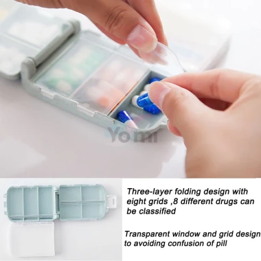 Hộp Đựng Thuốc Chia Ngăn Rơm Lúa Mạch Chống Ẩm Tiện Dụng Du Lịch Giá Rẻ 3