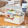 Hộp đựng thuốc gia đình 3 tầng size lớn, nắp màu trà đa năng, giá ưu đãi 325.000