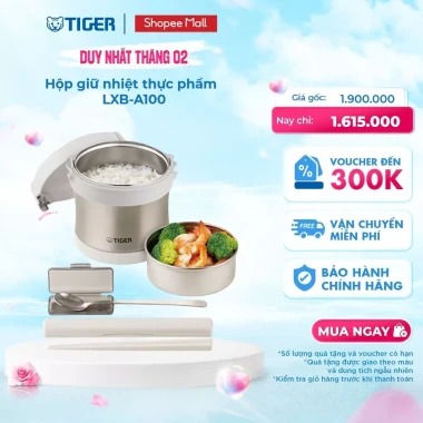 Hộp Giữ Nhiệt Thực Phẩm Tiger LXB-A100 Giảm Giá Cực Sốc Còn 1.615.000đ