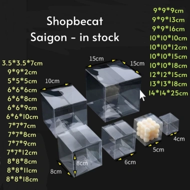 Hộp Mica PET trong suốt Set 10/5 – Đựng nến, bánh, kẹo, quà sinh nhật, event – Giá 45k Hộp Mica PET trong suốt Set 10/5 – Đựng nến, bánh, kẹo, quà sinh nhật, event – Giá 45k