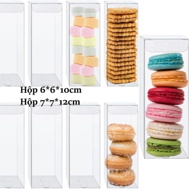 Hộp Mica PET trong suốt Set 10/5 – Đựng nến, bánh, kẹo, quà sinh nhật, event – Giá 45k
