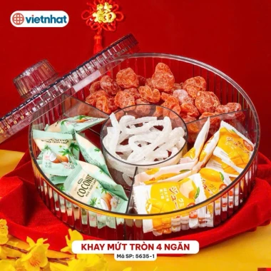Hộp Mứt Tết Trong Suốt 2 Tầng 1 Tầng, Khay Đựng Bánh Kẹo Mẫu Mới 2.026 Giá 120.000 VND Hộp Mứt Tết Trong Suốt 2 Tầng 1 Tầng, Khay Đựng Bánh Kẹo Mẫu Mới 2.026 Giá 120.000 VND