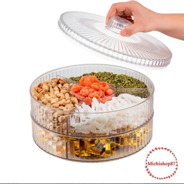 Hộp Mứt Tết Trong Suốt 2 Tầng 1 Tầng, Khay Đựng Bánh Kẹo Mẫu Mới 2.026 Giá 120.000 VND