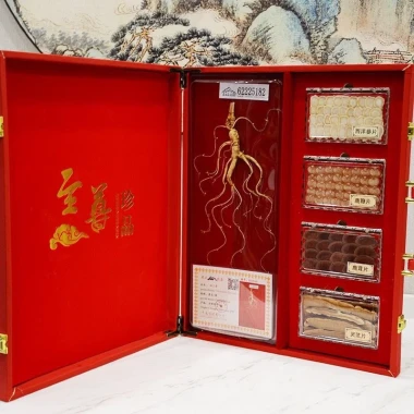 Hộp Quà Bạch Sâm Trường Bạch Lục Quý Bảo - Quà Tặng Nhân Sâm Cho Gia Đình, Đối Tác, Cực Bổ Khí Huyết - Thượng Hoàng Sâm