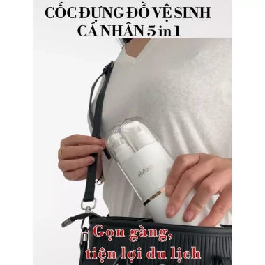 Hộp Vệ Sinh Du Lịch 5in1 Giá Rẻ - Gói Xả, Gội, Lược, Gương Tiện Lợi 2