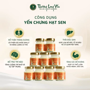 Hũ Lẻ Yến Chưng Sẵn Vị Hạt Sen, 6g Yến Sào Khánh Hoà Yến Nguyên Chất Cao Cấp Thượng Long Yến 3 Hũ Lẻ Yến Chưng Sẵn Vị Hạt Sen, 6g Yến Sào Khánh Hoà Yến Nguyên Chất Cao Cấp Thượng Long Yến 3