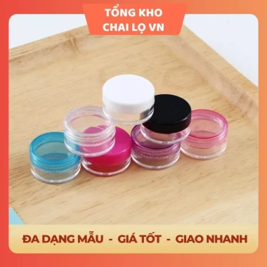 Hũ Nhựa Trong Suốt Chiết Mỹ Phẩm Mẫu Thử - Giảm 588đ, chỉ 2178đ/hũ, nhiều kích thước 3g-50g 2