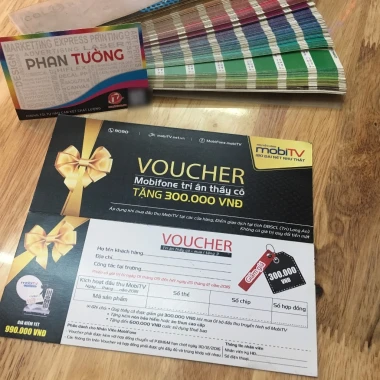 In Voucher Giá Rẻ - Phiếu Tích Điểm, Bảo Hành In Offset Sắc Nét C100-C300 Chỉ 260k 7