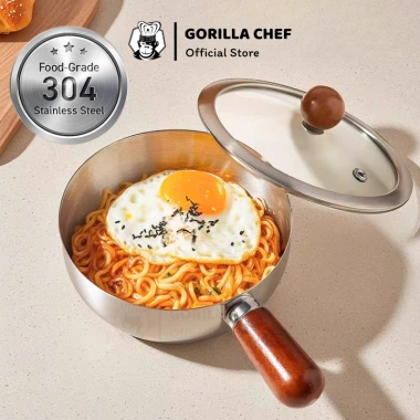 Inox 304 Nồi mini 14cm Gorilla Chef Nấu mì, trứng, cháo, sữa Giá 75,000 Inox 304 Nồi mini 14cm Gorilla Chef Nấu mì, trứng, cháo, sữa Giá 75,000