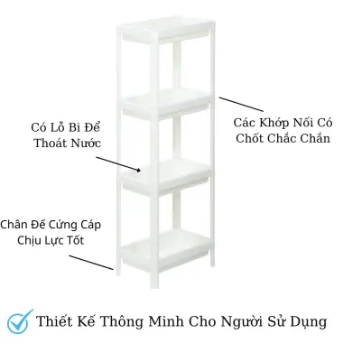 Kệ Đa Năng Nhà Tắm 3 Tầng Inochi - Đựng Mỹ Phẩm, Giày Dép, Sách Vở - Giá Cực Rẻ 149k 5