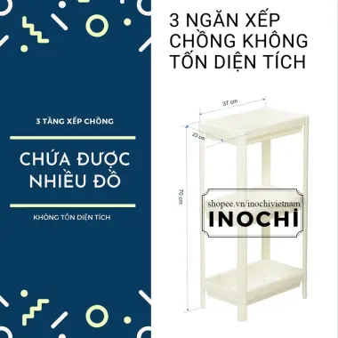Kệ Đa Năng Nhà Tắm 3 Tầng Inochi - Đựng Mỹ Phẩm, Giày Dép, Sách Vở - Giá Cực Rẻ 149k 14