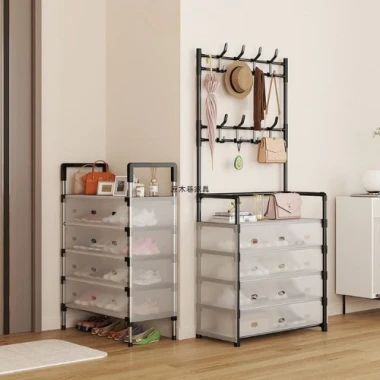 Kệ Giày Dép Inox 5 Tầng Chắn Bụi Gọn Gàng - Giảm 45.000đ 2
