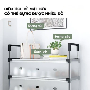 Kệ Giày Dép Inox 5 Tầng Chắn Bụi Gọn Gàng - Giảm 45.000đ 5