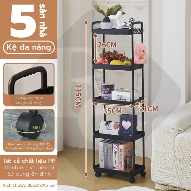 Kệ Nhựa 5 Tầng Có Bánh Xe Đa Năng Giá Rẻ - Kệ Để Đồ Tiện Lợi 4026 Giảm GiáCòn 87101đ 24 Kệ Nhựa 5 Tầng Có Bánh Xe Đa Năng Giá Rẻ - Kệ Để Đồ Tiện Lợi 4026 Giảm GiáCòn 87101đ 24